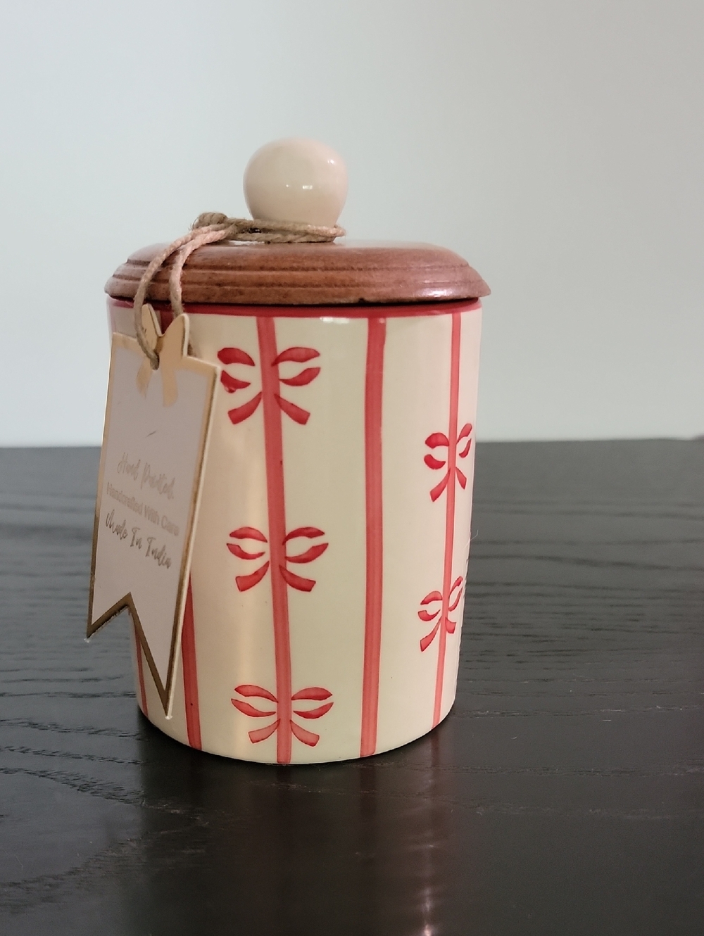 Holiday Ceramic Canister With Lid